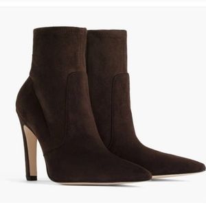 Good American Brown Suede Boots